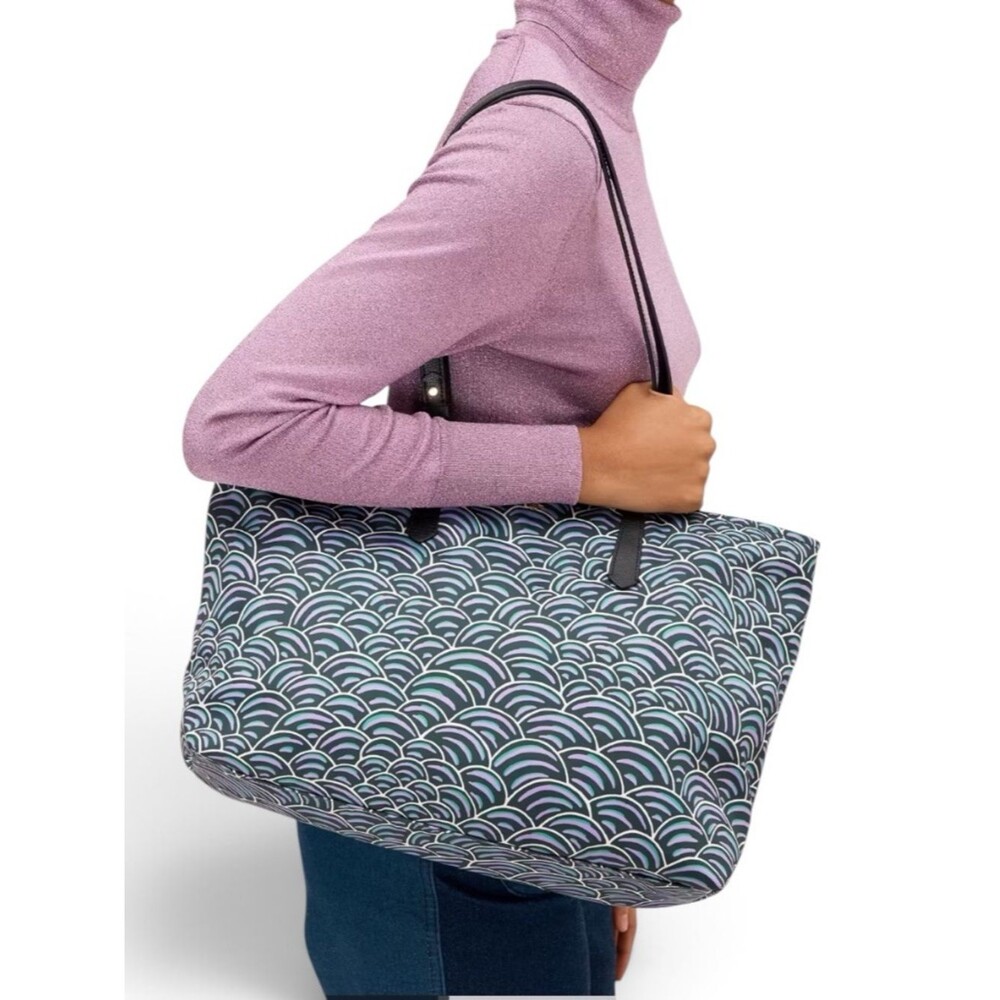 Kate Spade Party Bubbles Large Tote Bag Purse in Blue Multicolor
